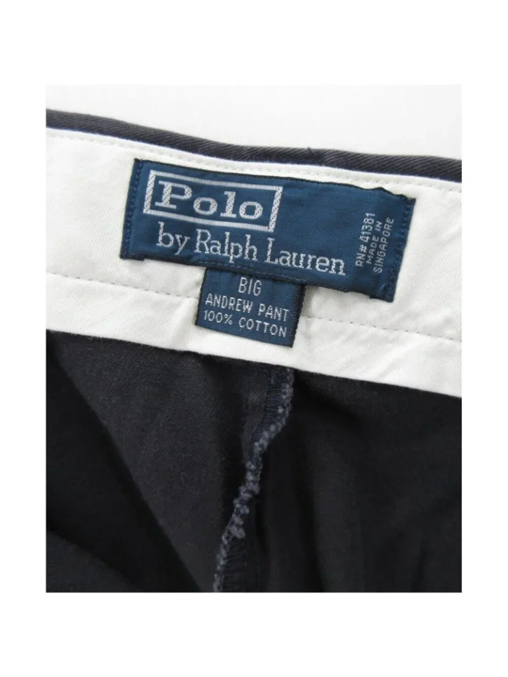 VGT Polo Ralph Lauren Pants 44x32 Big Andrew Chino Pleated Classic Fit